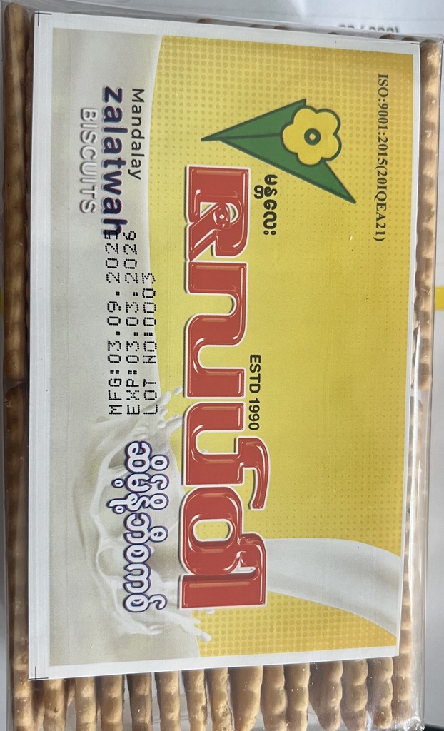 Zalat Wah Seint Milk Biscuits-160g-50 Packs per Ctn