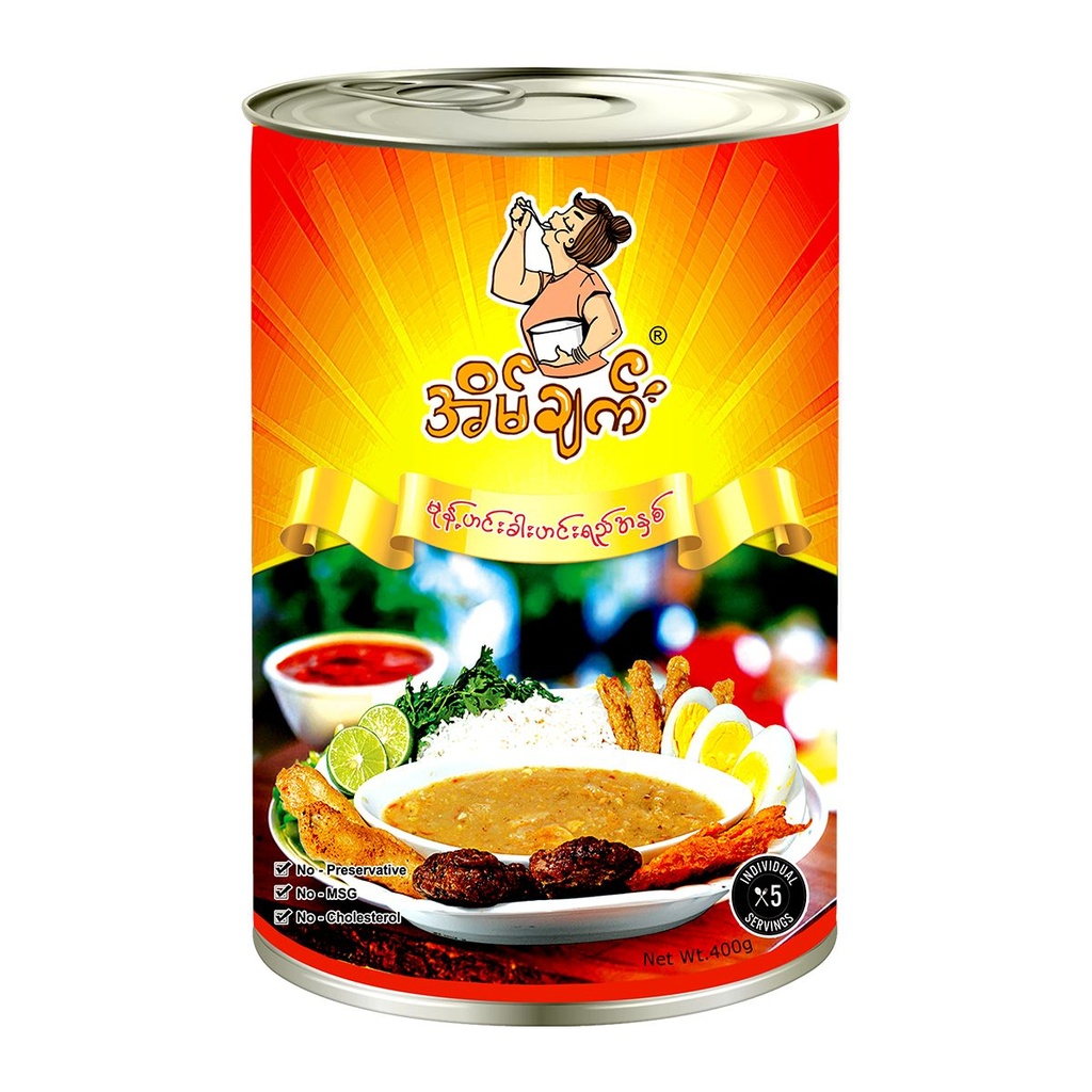 EC Mone Hin Kha Soup မုန့်ဟင်းရည်-400g (24 Pcs per Ctn)
