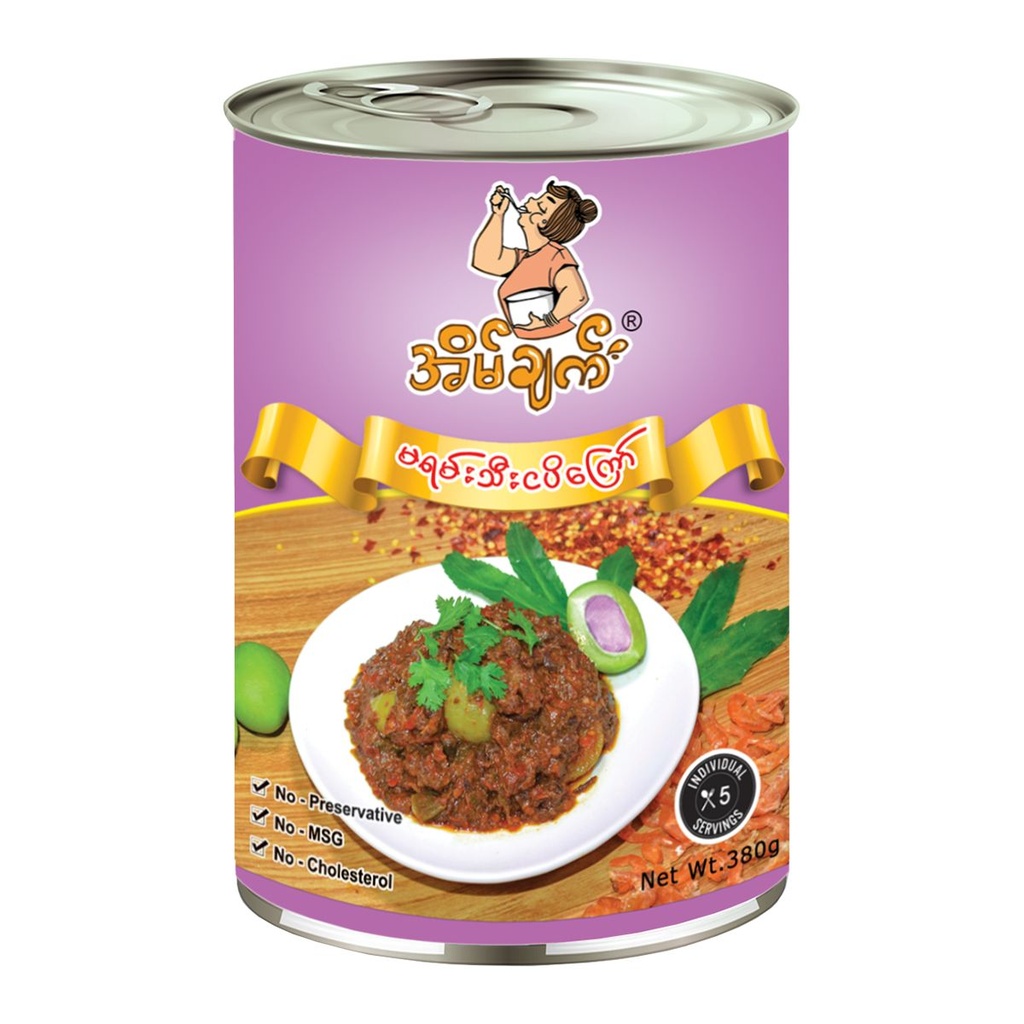EC Ma Yan Thee Ngapi မရမ်းသီးငပိကြော်-380g (24 Pcs per Ctn)