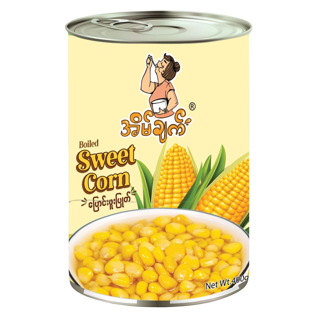 EC Boiled Sweet Corn ပြောင်းဖူးပြုတ်-400g (24 Pcs per Ctn)