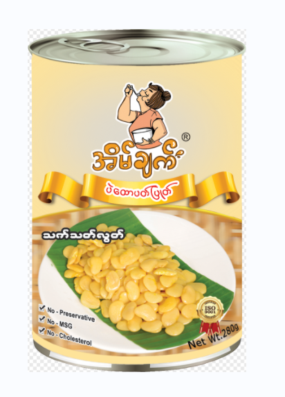 EC Boiled Butter Bean  ပဲထောပတ်ပြုတ်-280g (24 Pcs per Ctn)  