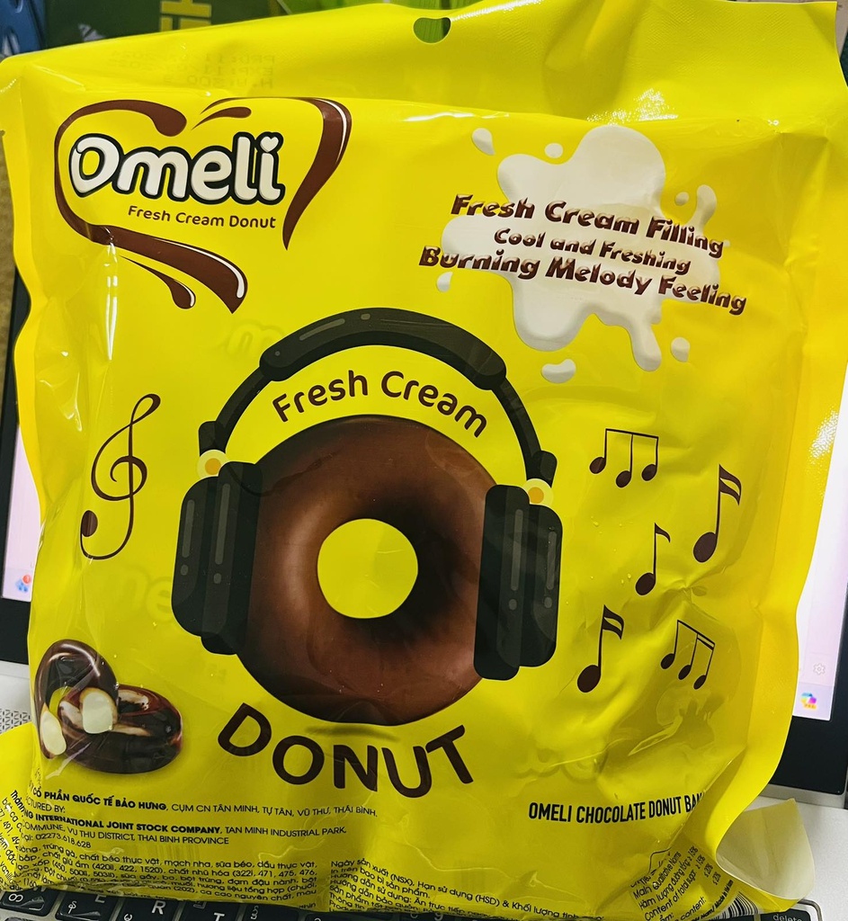 OMELI CHOCOLATE DONUT BANANA FLAVOUR 12’Sx25g(300g) - BAG 
