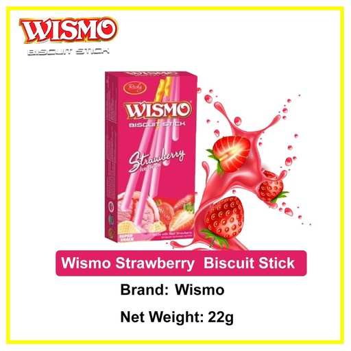 [118] RICHY WISMO BISCUIT STRAWBERRY ICE CREAM STICK 22G-BOX