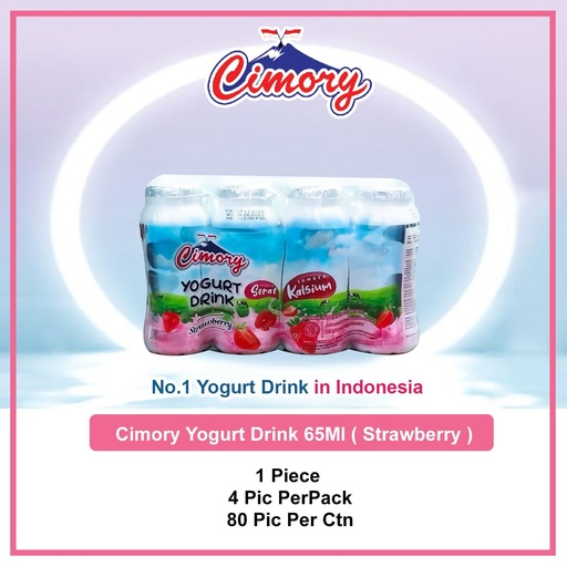 [107] CIMORY YOGURT STRAWBERRY 65ML  ( 1Pkt)